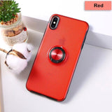 Ultra Thin Transparent Phone Case For iPhone XS MAX XR X 8 7 6 6S Plus Car Magnetic Cases Finger Ring Holder Cover Coque