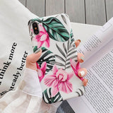 LOVECOM Art Flowers Banana Leaf Phone Case For iPhone XS Max XR 6 6S 7 8 Plus X Retro Style Flower Floral Soft Phone Back Cover