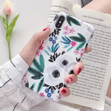 LOVECOM Art Flowers Banana Leaf Phone Case For iPhone XS Max XR 6 6S 7 8 Plus X Retro Style Flower Floral Soft Phone Back Cover