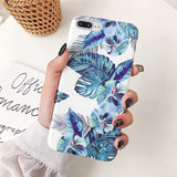 LOVECOM Art Flowers Banana Leaf Phone Case For iPhone XS Max XR 6 6S 7 8 Plus X Retro Style Flower Floral Soft Phone Back Cover