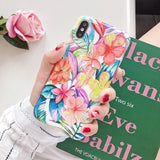 LOVECOM Art Flowers Banana Leaf Phone Case For iPhone XS Max XR 6 6S 7 8 Plus X Retro Style Flower Floral Soft Phone Back Cover