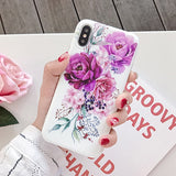 LOVECOM Art Flowers Banana Leaf Phone Case For iPhone XS Max XR 6 6S 7 8 Plus X Retro Style Flower Floral Soft Phone Back Cover