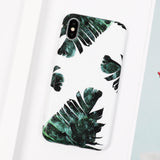 LOVECOM Art Flowers Banana Leaf Phone Case For iPhone XS Max XR 6 6S 7 8 Plus X Retro Style Flower Floral Soft Phone Back Cover