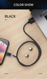 Ykz cabo magnético micro cabo usb para iphone samsung tipo c carga magnética cabo usb micro usb c ímã telefone cabo de iluminação