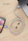 Ykz cabo magnético micro cabo usb para iphone samsung tipo c carga magnética cabo usb micro usb c ímã telefone cabo de iluminação