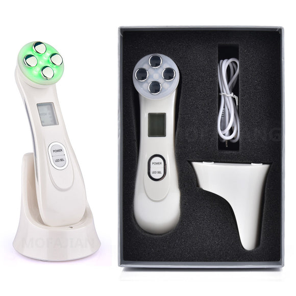 Facial Skin Rejuvenation RF EMS Mesotherapy Face Lifting Tightening Device  Beauty LED Photon Blackhead Acne Wrinkle Remover