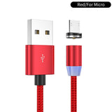 Ykz cabo magnético micro cabo usb para iphone samsung tipo c carga magnética cabo usb micro usb c ímã telefone cabo de iluminação