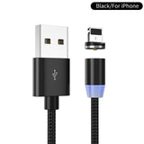 Ykz cabo magnético micro cabo usb para iphone samsung tipo c carga magnética cabo usb micro usb c ímã telefone cabo de iluminação