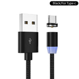 Ykz cabo magnético micro cabo usb para iphone samsung tipo c carga magnética cabo usb micro usb c ímã telefone cabo de iluminação