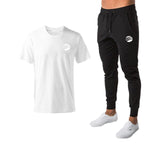 Summer New Men's T-shirt Casual Suits Men's Clothing Tops+Pants Male letter printed Men Brand T Shirt Set