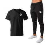 Summer New Men's T-shirt Casual Suits Men's Clothing Tops+Pants Male letter printed Men Brand T Shirt Set