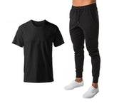 Summer New Men's T-shirt Casual Suits Men's Clothing Tops+Pants Male letter printed Men Brand T Shirt Set