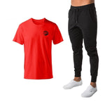 Summer New Men's T-shirt Casual Suits Men's Clothing Tops+Pants Male letter printed Men Brand T Shirt Set