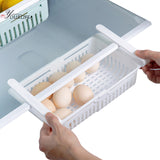 OYOURLIFE Adjustable Refrigerator Storage Box Multi-purpose Slide Drawer Organizer Refrigerator Storage Shelf Kitchen Storage