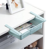 OYOURLIFE Adjustable Refrigerator Storage Box Multi-purpose Slide Drawer Organizer Refrigerator Storage Shelf Kitchen Storage