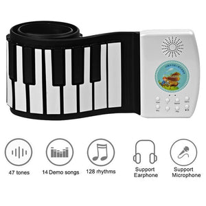 88 key piano keyboard soft portable midi digital controller synthesizer roll up piano  Beginner electronic Musical Instruments