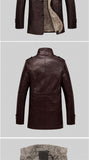 Plus Size M~6XL, 7XL, 8XL New Leather Jacket Men's Casual Fleece Warm Motorcycle Leather jacket Men's Slim PU Leather Jacket