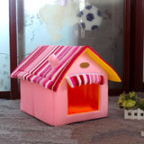 Home Shape Foldable Pet Cat Cave House Cat Kitten Bed Cama Para Cachorro Soft Winter Warm Dogs Kennel Nest Dog Cat