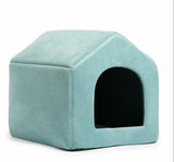 Home Shape Foldable Pet Cat Cave House Cat Kitten Bed Cama Para Cachorro Soft Winter Warm Dogs Kennel Nest Dog Cat