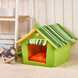 Home Shape Foldable Pet Cat Cave House Cat Kitten Bed Cama Para Cachorro Soft Winter Warm Dogs Kennel Nest Dog Cat