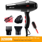 100-240V Professional 3200W/1400W Hair Dryer Strong Power Barber Salon Styling Tools Hot/Cold Air Blow Dryer 2 Speed Adjustment