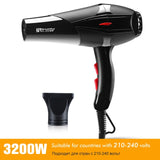 100-240V Professional 3200W/1400W Hair Dryer Strong Power Barber Salon Styling Tools Hot/Cold Air Blow Dryer 2 Speed Adjustment