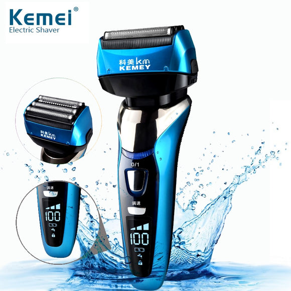 Rechargeable Electric Shaver for Men Floating 4 Blade Waterproof  Bread Trimmer Quick Charge Electric Razor Shaving Machine 40D