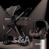 Fast Shipping Free Shipping Free Duty Baby Stroller High Landscape Carriage  New 3in1 Pram  on 2021