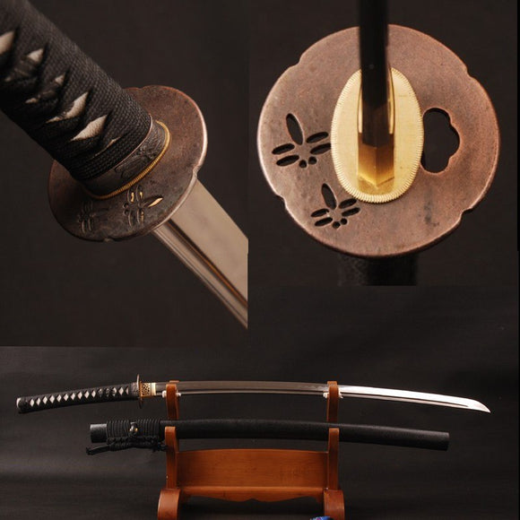 Handmade Sword Folded Steel Blade 32768 Layers Clay Tempered Full Tang Real Sharp Vintage Japanese Samurai Katana Can Cut Bamboo