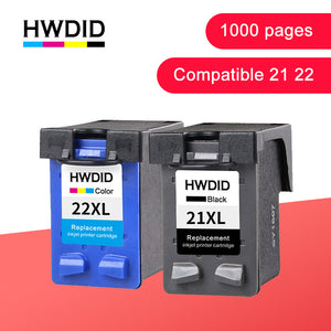 HWDID 21 22 Refill Ink Cartridge Replacement for HP/hp21 for HP/hp 21 xl for Deskjet F2180 F2200 F2280 F4180 F300 F380 380 D2300