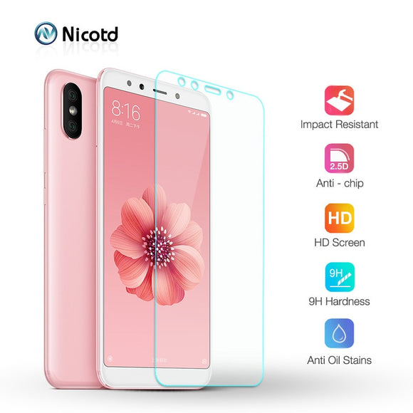 Nicotd Tempered Glass For Xiaomi A2 Screen Protective Tempered Glass Film For Xiaomi A2 Lite A1 Glass Protectr For Mi A1 A2