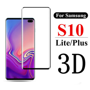 on the for Samsung galaxy s10 screen protector protective glass s10 lite plus verre tremp tempered glas 10s s 10 protect 3d film