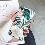 LOVECOM Art Flowers Banana Leaf Phone Case For iPhone XS Max XR 6 6S 7 8 Plus X Retro Style Flower Floral Soft Phone Back Cover