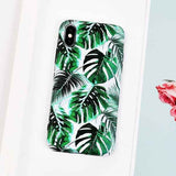 LOVECOM Art Flowers Banana Leaf Phone Case For iPhone XS Max XR 6 6S 7 8 Plus X Retro Style Flower Floral Soft Phone Back Cover