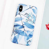 LOVECOM Art Flowers Banana Leaf Phone Case For iPhone XS Max XR 6 6S 7 8 Plus X Retro Style Flower Floral Soft Phone Back Cover