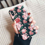 LOVECOM Art Flowers Banana Leaf Phone Case For iPhone XS Max XR 6 6S 7 8 Plus X Retro Style Flower Floral Soft Phone Back Cover